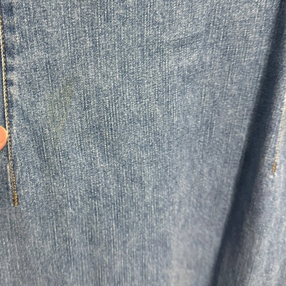 Faded Glory Denim Longline Button-Up Dress with Black Floral Design Size XL - Picture 4 of 11